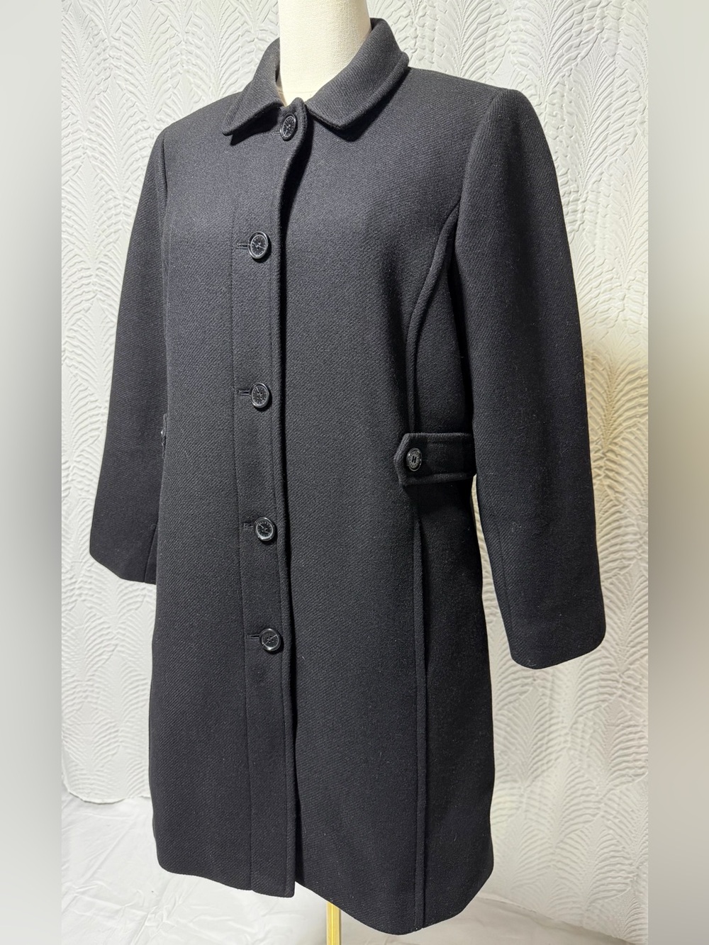 Talbots Black Women's Wool Coat (Size 18P)